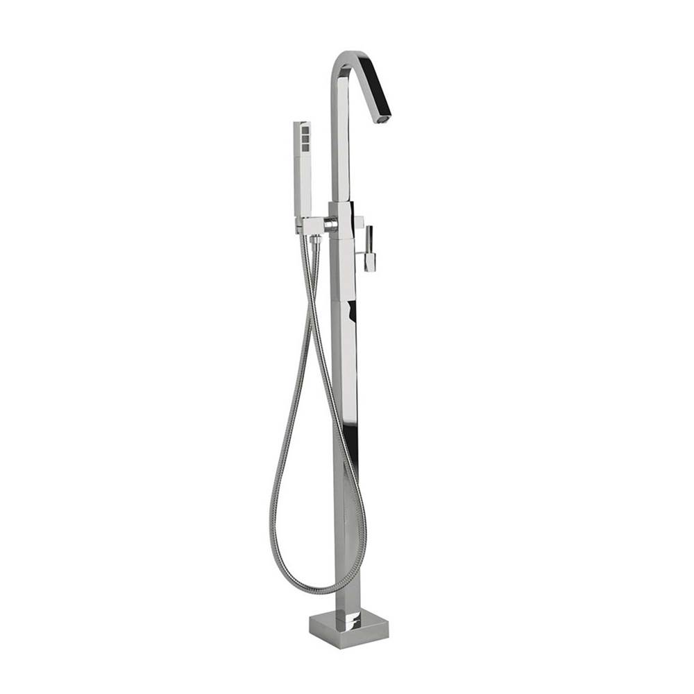 Russell HardwareAquabrassX77N85 Xsquare Floormount Tub Filler With Handshower - Trim Only