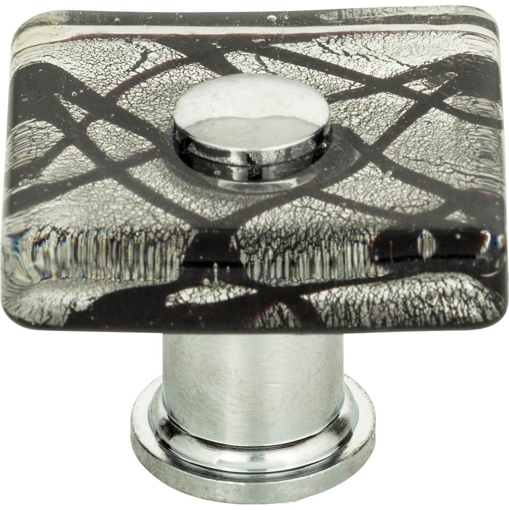 Russell HardwareAtlasEclipse Glass Square Knob 1 1/2 Inch Polished Chrome