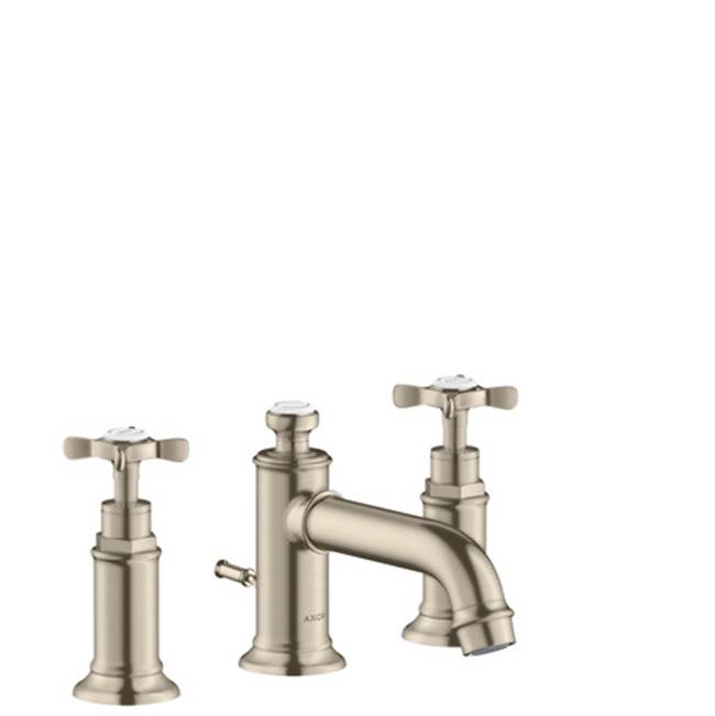 Russell HardwareAxorMontreux Widespread Faucet 30 with Cross Handles and Pop-Up Drain, 1.2 GPM in Brushed Nickel