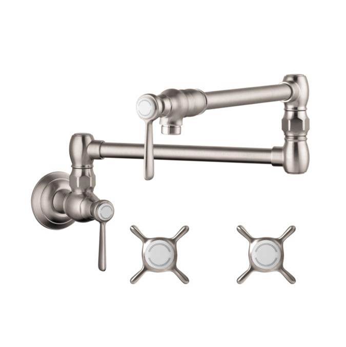 Russell HardwareAxorMontreux Pot Filler, Wall-Mounted in Steel Optic
