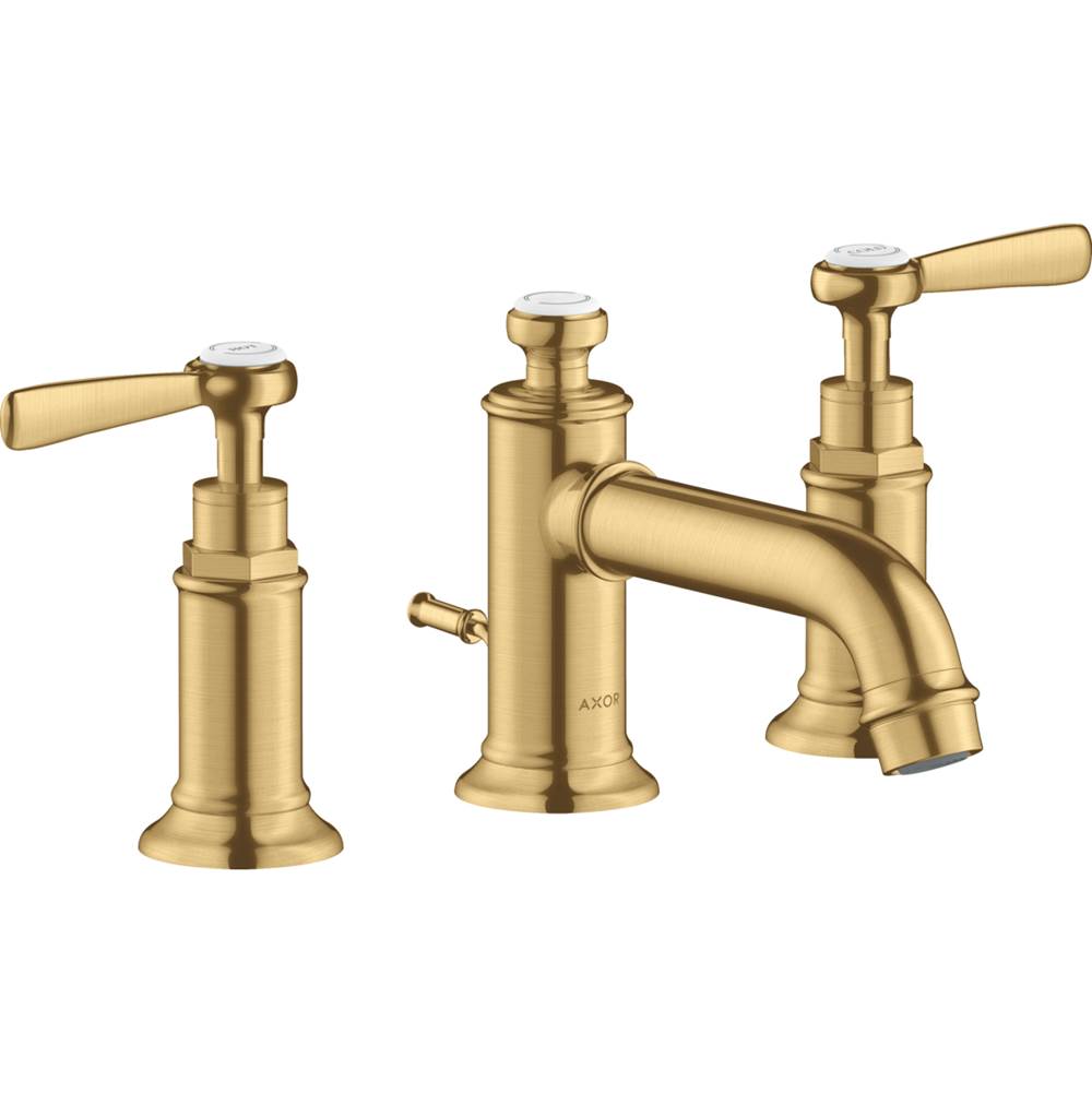 Russell HardwareAxorMontreux Widespread Faucet 30 with Lever Handles and Pop-Up Drain, 1.2 GPM in Brushed Gold Optic