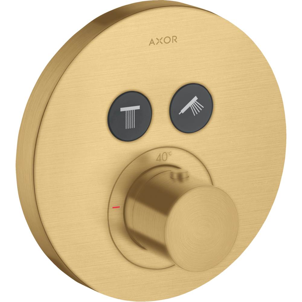 Russell HardwareAxorShowerSelect Thermostatic Trim Round for 2 Functions in Brushed Gold Optic