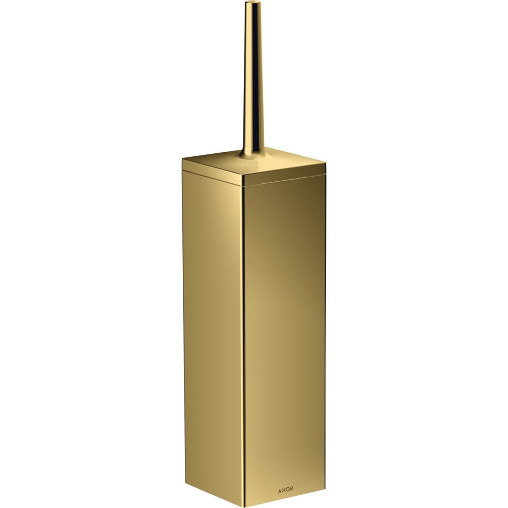 Russell HardwareAxorUniversal Rectangular Toilet Brush Holder, Wall-Mounted in Polished Gold Optic