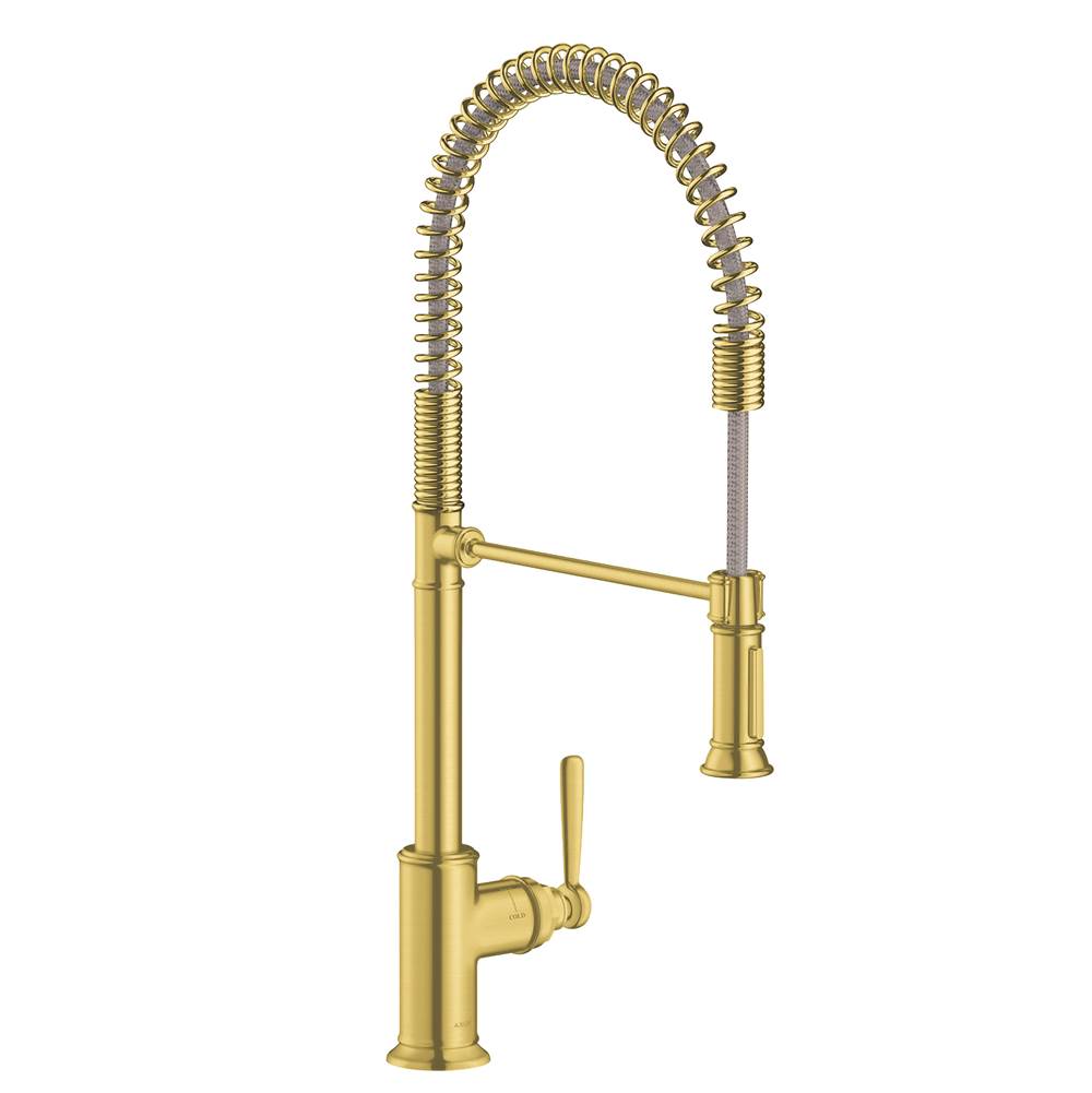 Russell HardwareAxorMontreux Semi-Pro Kitchen Faucet 2-Spray, 1.75 GPM in Brushed Gold Optic