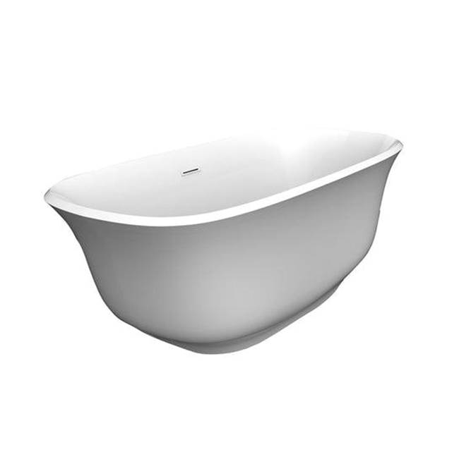 Russell HardwareBarclayCeres 59'' Freestanding ACWH Tub,Internal Drain and OF WH