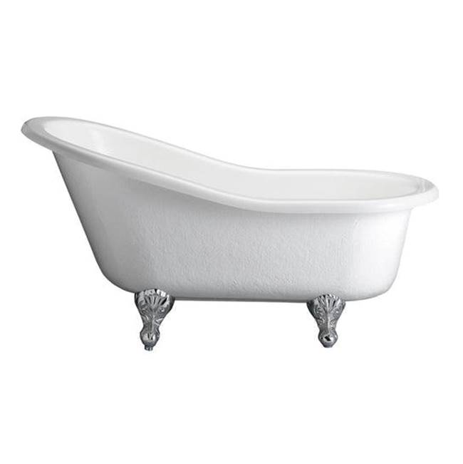 Russell HardwareBarclayEstelle Acrylic Slipper Tub WH60'', No Holes, BL Feet