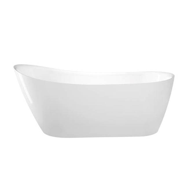 Russell HardwareBarclayLovina 66'' AC Slipper Tub WH,with Internal Drain Pipe, WT