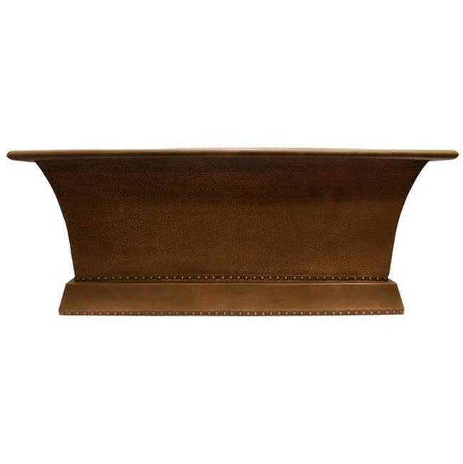 Russell HardwareBarclayWilmott 66'' Freestanding RectHammered Copper Tub, AC