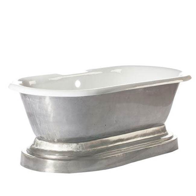 Russell HardwareBarclayDoyle 67''CI Tub W/O Holes,BaseW/OF,Ext Polished, Inside WH