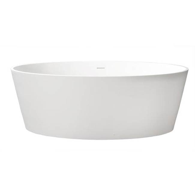 Russell HardwareBarclayMagnus Resin Oval, 63'',No Faucet Holes, White Matte