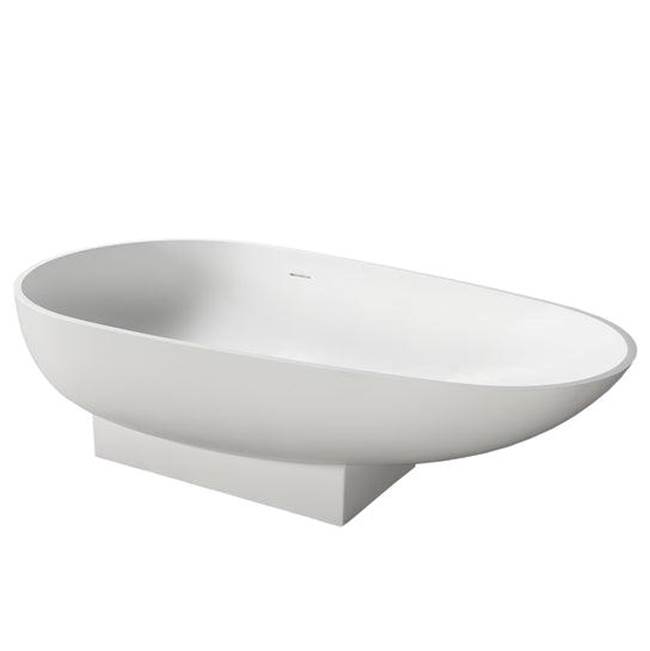 Russell HardwareBarclayCarlyle Resin Oval Tub, WH70'', No Holes, w/ OF and Drain