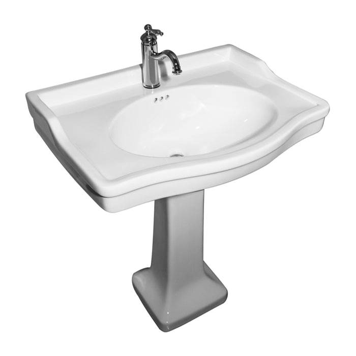Barclay Pedestal Only Pedestal Bathroom Sinks item 3-9124WH
