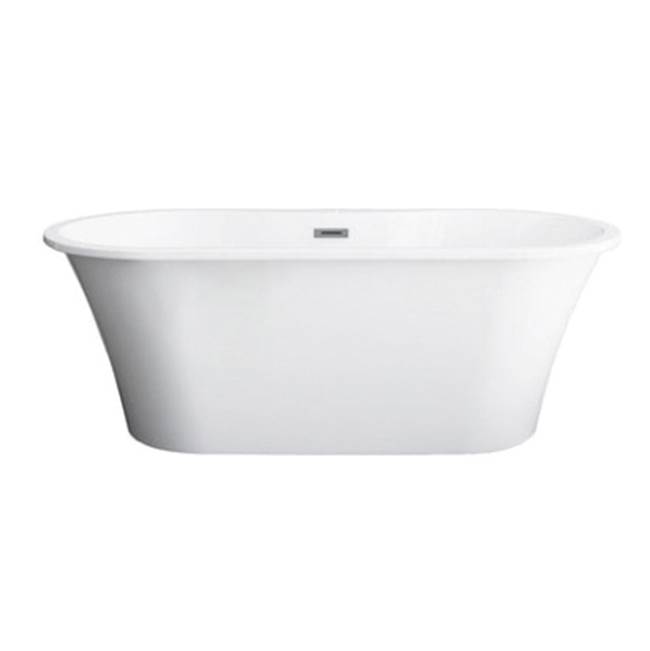 Russell HardwareBarclayNouri 65'' AC Tub Light Grey W/ Internal Drain And Of Brush Gold