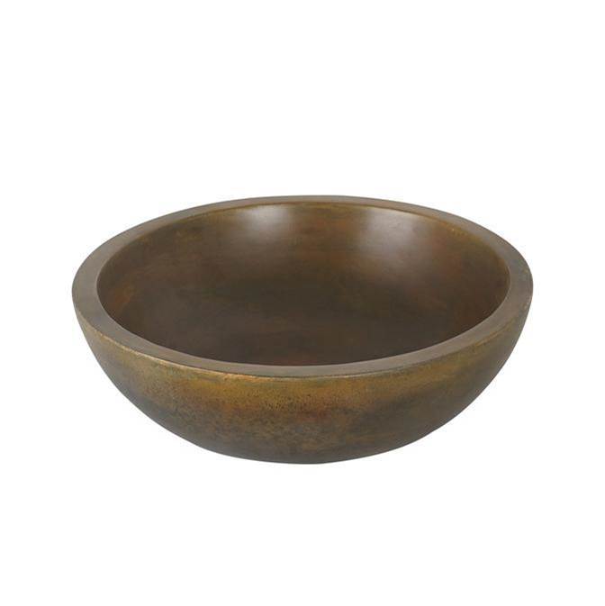Russell HardwareBarclayCordell Small Round CementVessel, Vintage Brown