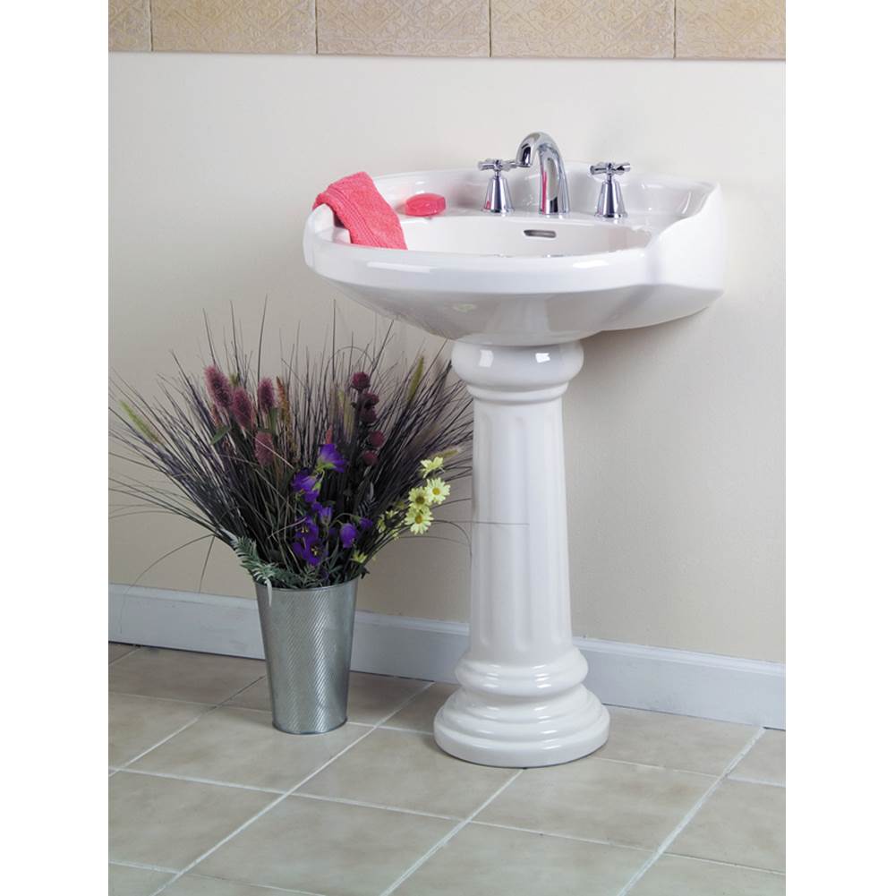 Barclay Complete Pedestal Bathroom Sinks item 3-754WH