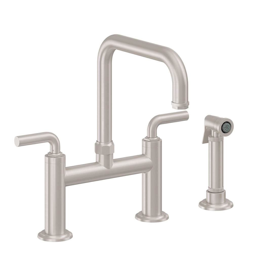 Russell HardwareCalifornia FaucetsBridge Kitchen Faucet with Sidespray - Quad Spout