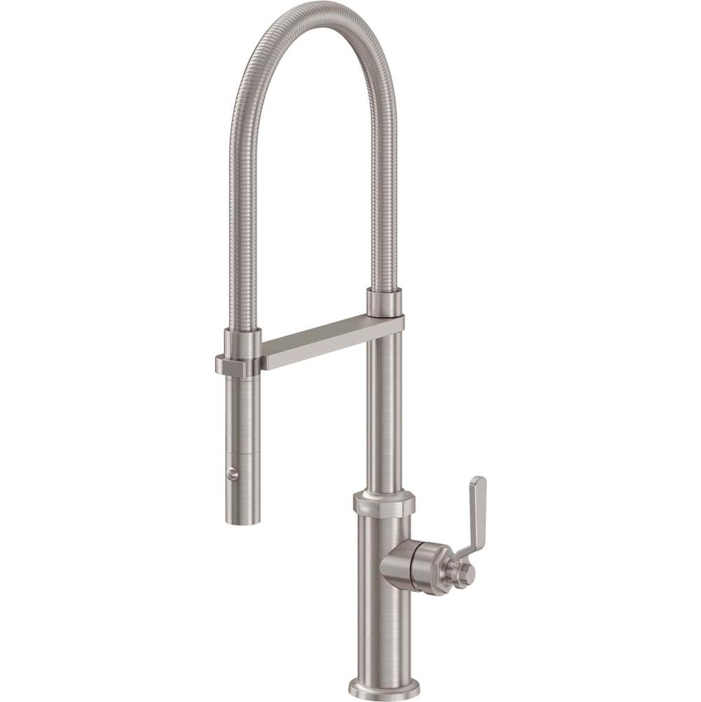 Russell HardwareCalifornia FaucetsCulinary Pull-Out Kitchen Faucet with Button Sprayer