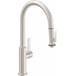 California Faucets - K51-100SQ-BFB-MWHT - Pull Down Kitchen Faucets