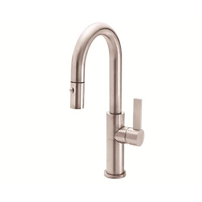 Russell HardwareCalifornia FaucetsPull-Down Prep/Bar Faucet with Button Sprayer