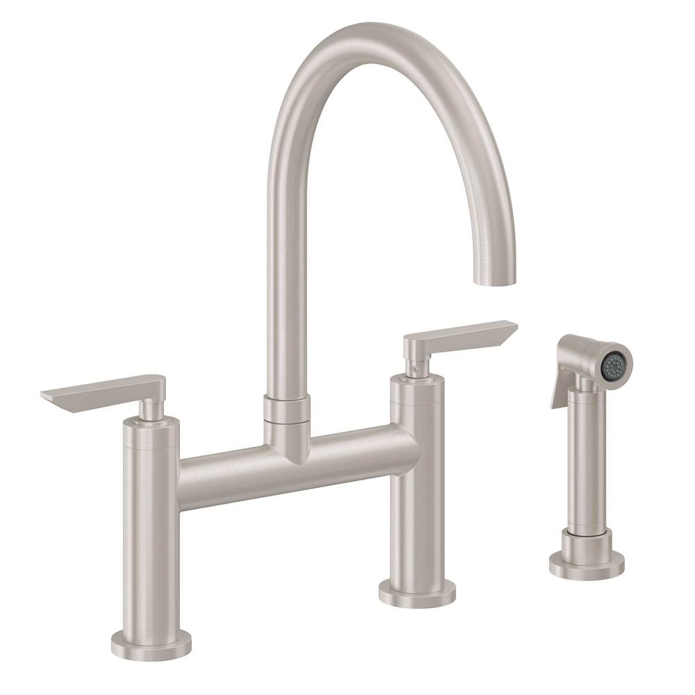Russell HardwareCalifornia FaucetsBridge Kitchen Faucet with Sidespray - Arc Spout