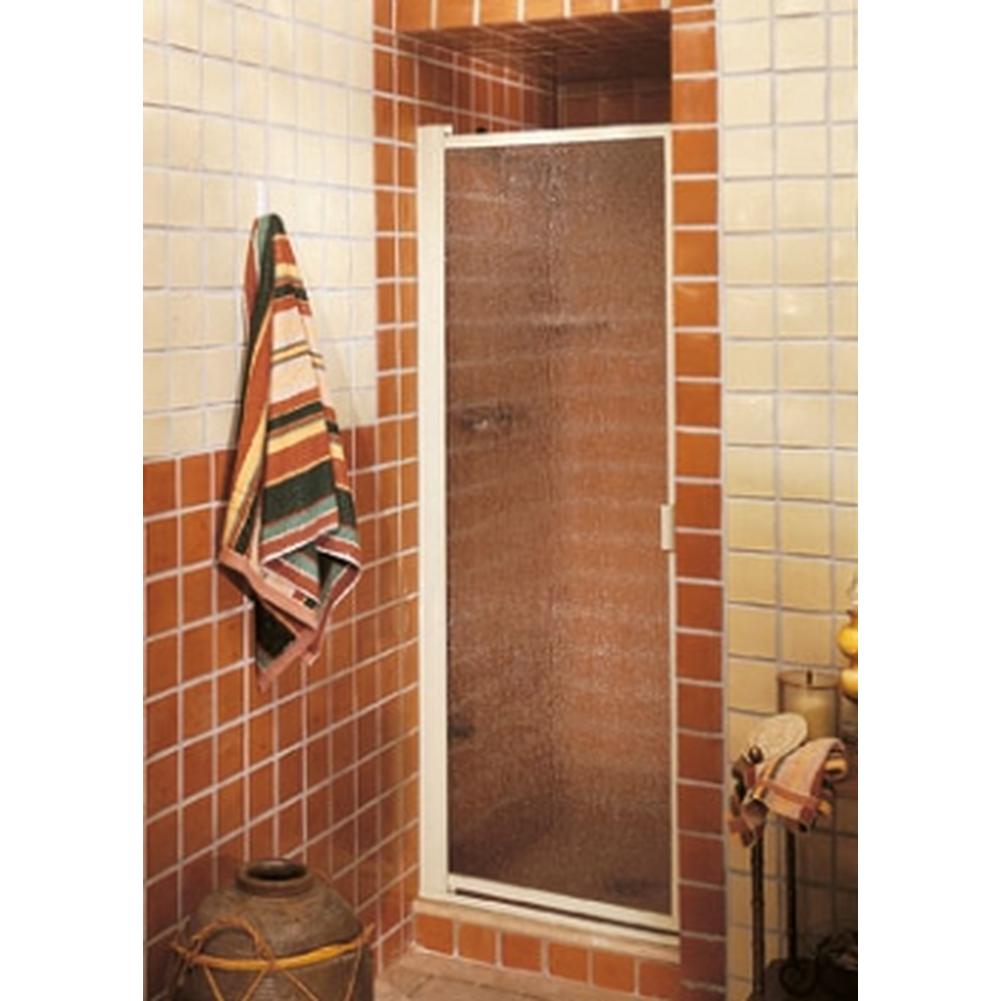 Russell HardwareCentury BathworksP-70 Single Door, Almond Tone Paint, Rain Glass