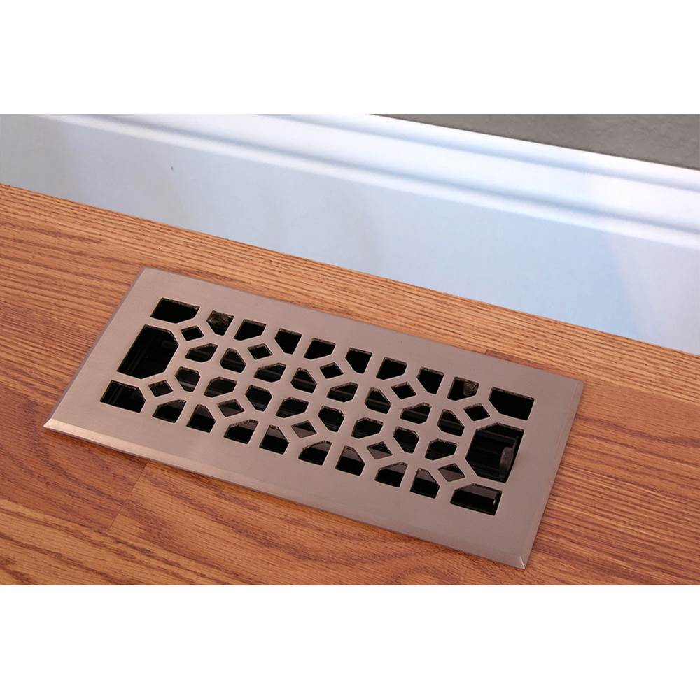 Russell HardwareCoastal BronzeCast Brass Vent - Any Style/Finish - 4'' x 12'', Brushed Nickel