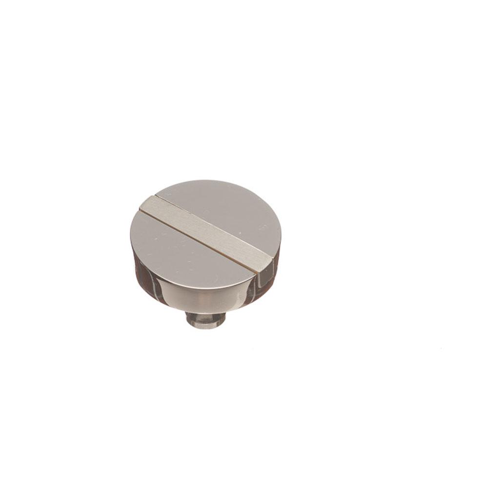 Russell HardwareColonial BronzeTop Striped Cabinet Knob Hand Finished in Pewter and Matte Satin Nickel