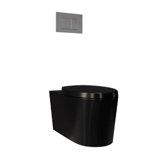 Russell HardwareCrosswater LondonMpro Wall-Hung Toilet, Matte Black (With Seat)