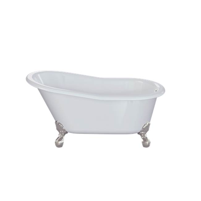 Russell HardwareCrosswater LondonBelgravia Slipper Freestanding Footed Bathtub (With Polished Nickel Claw Feet)