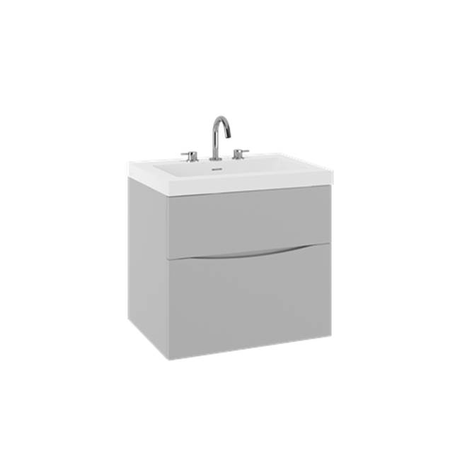 Russell HardwareCrosswater LondonMpro Double Drawer Unit With Smith Basin Top, 24In, Storm Grey