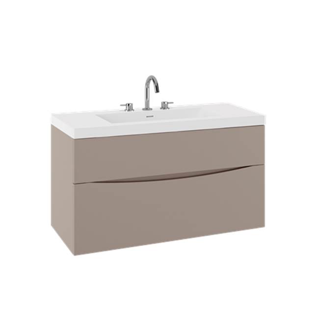 Russell HardwareCrosswater LondonMpro Double Drawer Unit With Smith Basin Top, 39In, Coffee