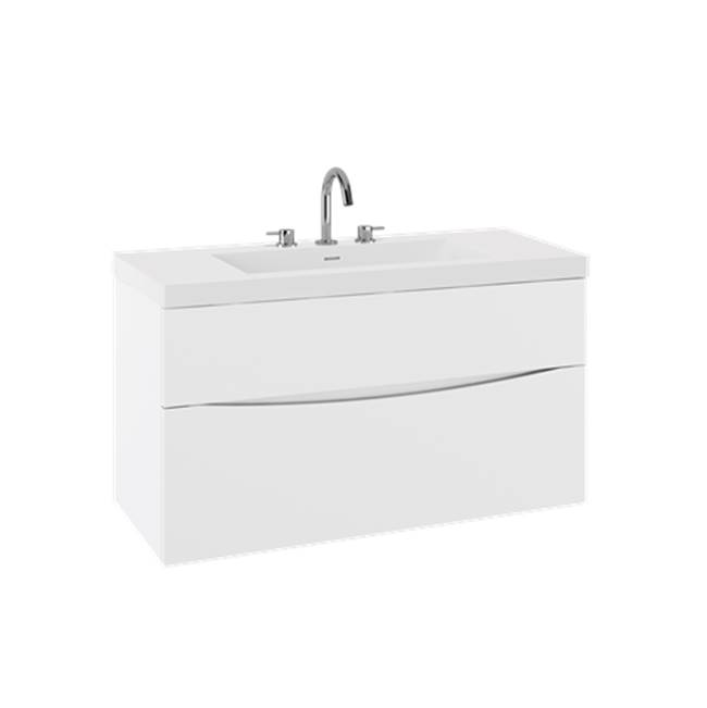 Russell HardwareCrosswater LondonMpro Double Drawer Unit With Smith Basin Top, 39In, White