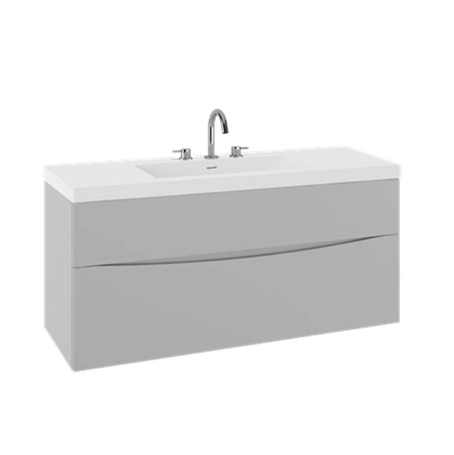 Russell HardwareCrosswater LondonMpro Double Drawer Unit With Smith Basin Top, 48In, Storm Grey