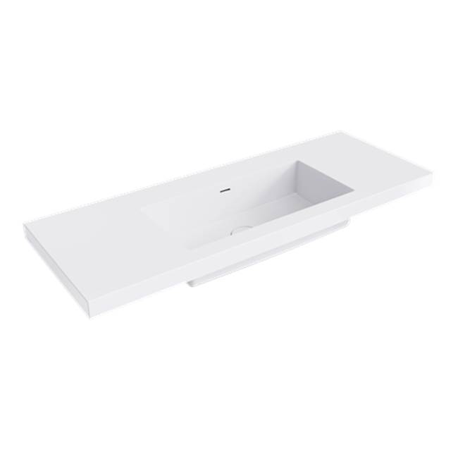Russell HardwareCrosswater LondonSmith 48'' Basin Top, Nth, Semi-Gloss White, Click-Clack Waste In Matching Clearstone Included