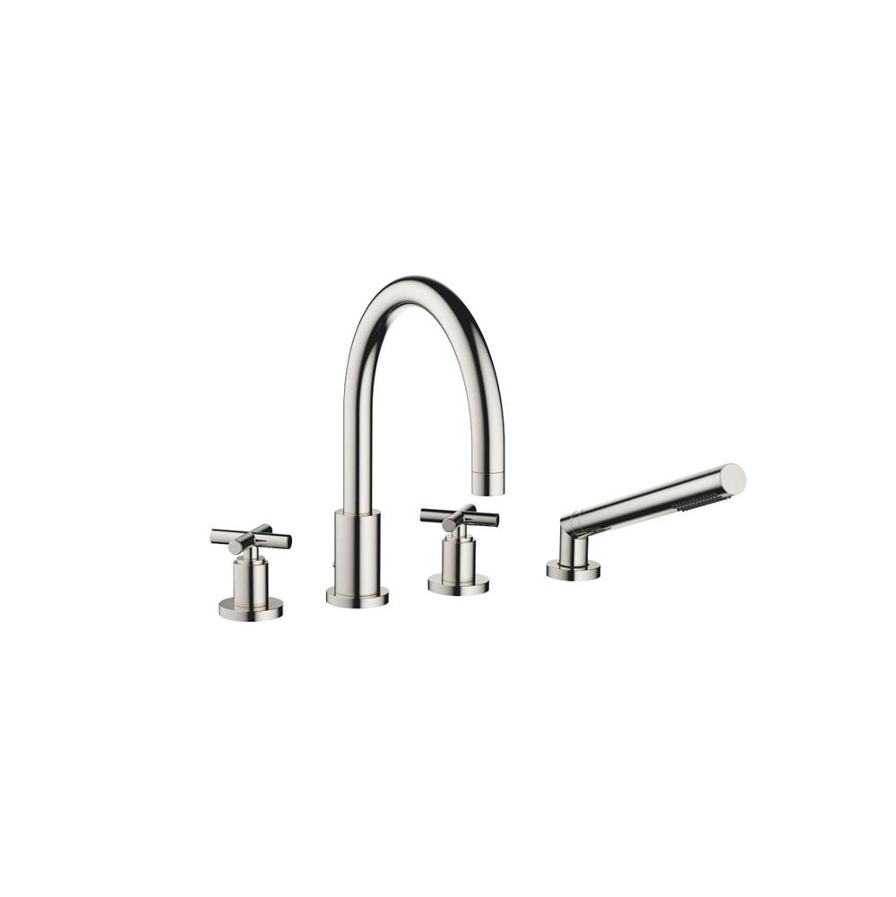 Russell HardwareDornbrachtTara Deck-Mounted Tub Mixer, With Hand Shower Set For Deck-Mounted Tub Installation In Platinum