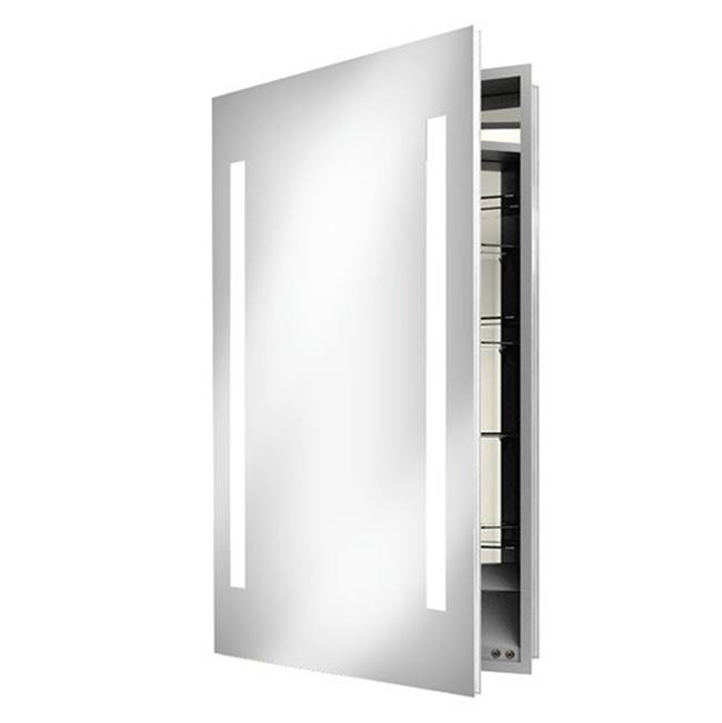Russell HardwareElectric MirrorAscension 23.25w x 40h Lighted Mirrored Cabinet with Keen - Right hinged