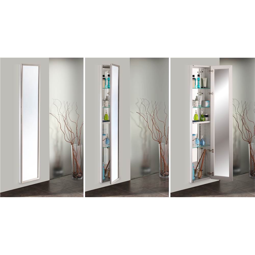 GlassCrafters Full Length Mirrored Cabinets Medicine Cabinets item GC1672-4-SC-LE-FM-PN-R