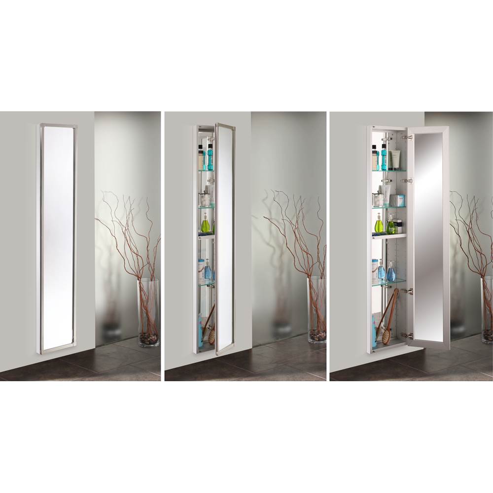GlassCrafters Full Length Mirrored Cabinets Medicine Cabinets item GC1672-4-SC-PA-FM-PN-L