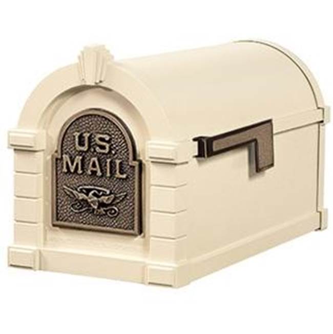 Russell HardwareGaines ManufacturingEagle Keystone Series® Mailbox Almond w/Antique Bronze Eagle