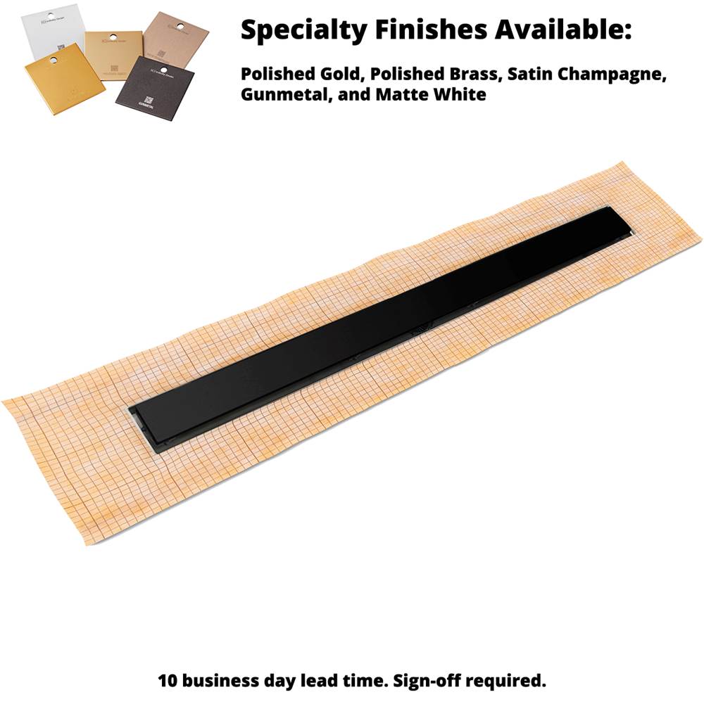 Infinity Drain Complete Kits Shower Drains item FCSSG 6524 BK