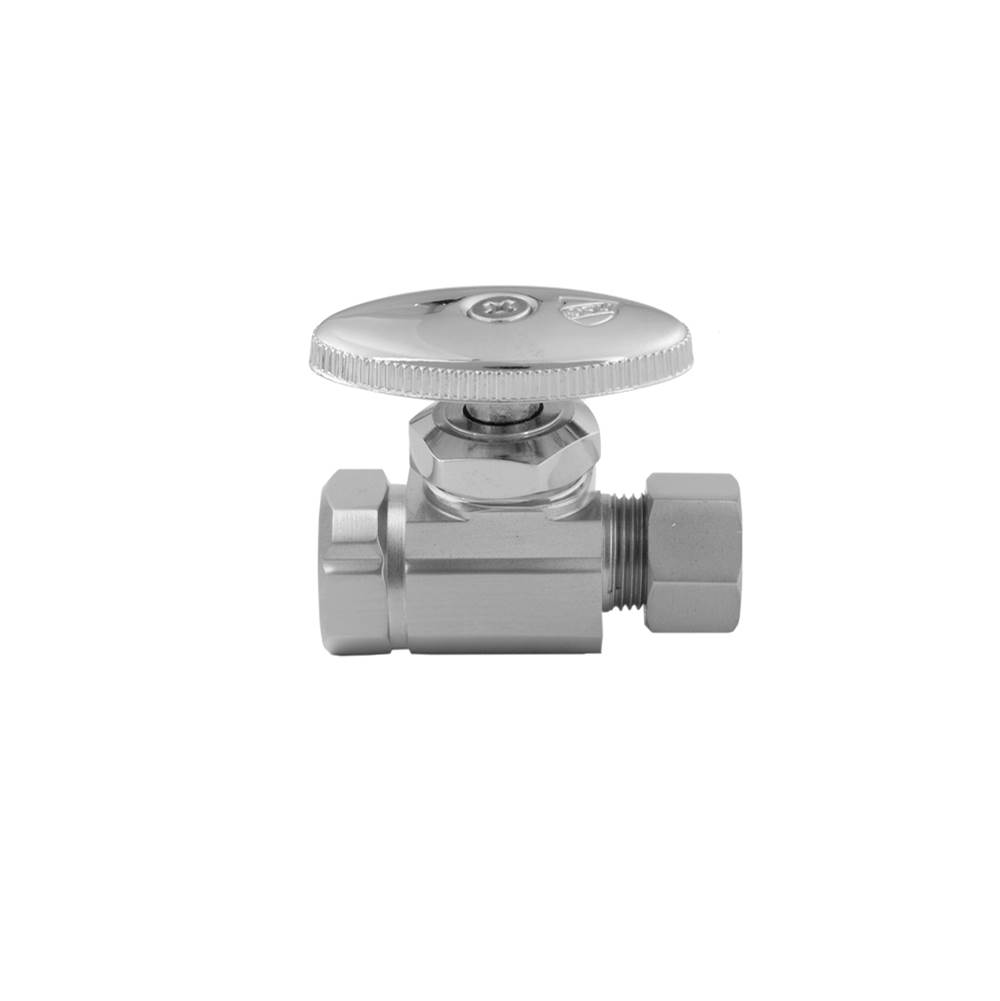 Russell HardwareJacloMulti Turn Straight Pattern 1/2'' IPS x 3/8'' O.D. Supply Valve with Oval Handle