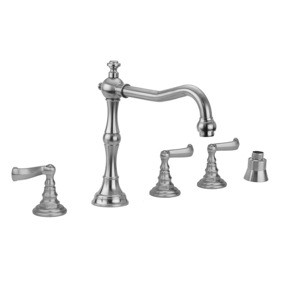 Russell HardwareJacloRoaring 20's Roman Tub Set with Ribbon Lever Handles and Straight Handshower