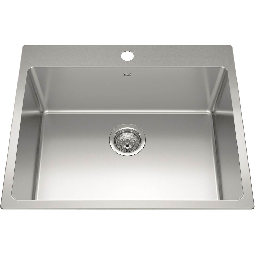 Kindred Drop In Single Bowl Sink Kitchen Sinks item BSL2125-9-1N