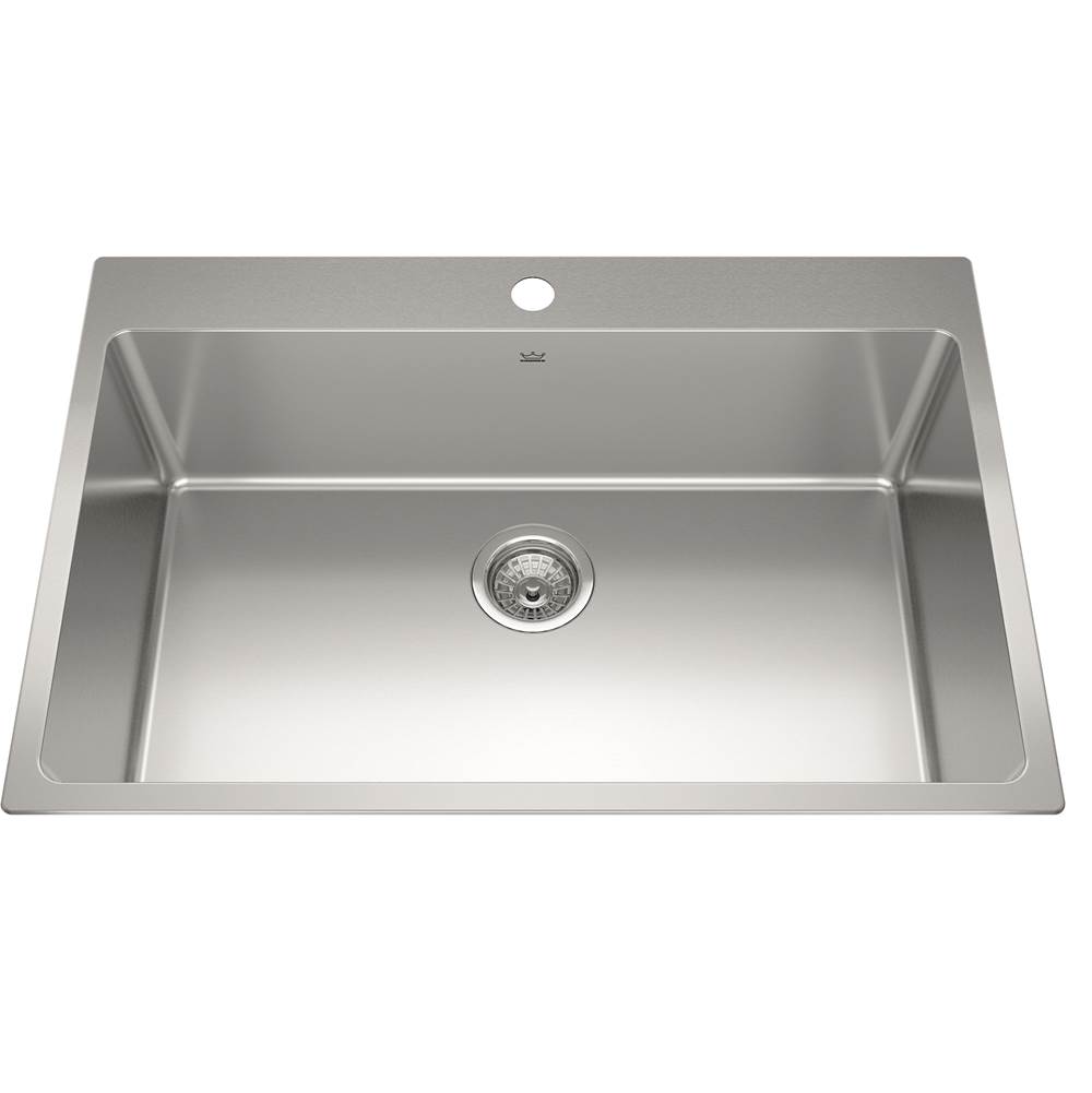 Kindred Drop In Single Bowl Sink Kitchen Sinks item BSL2131-9-1N