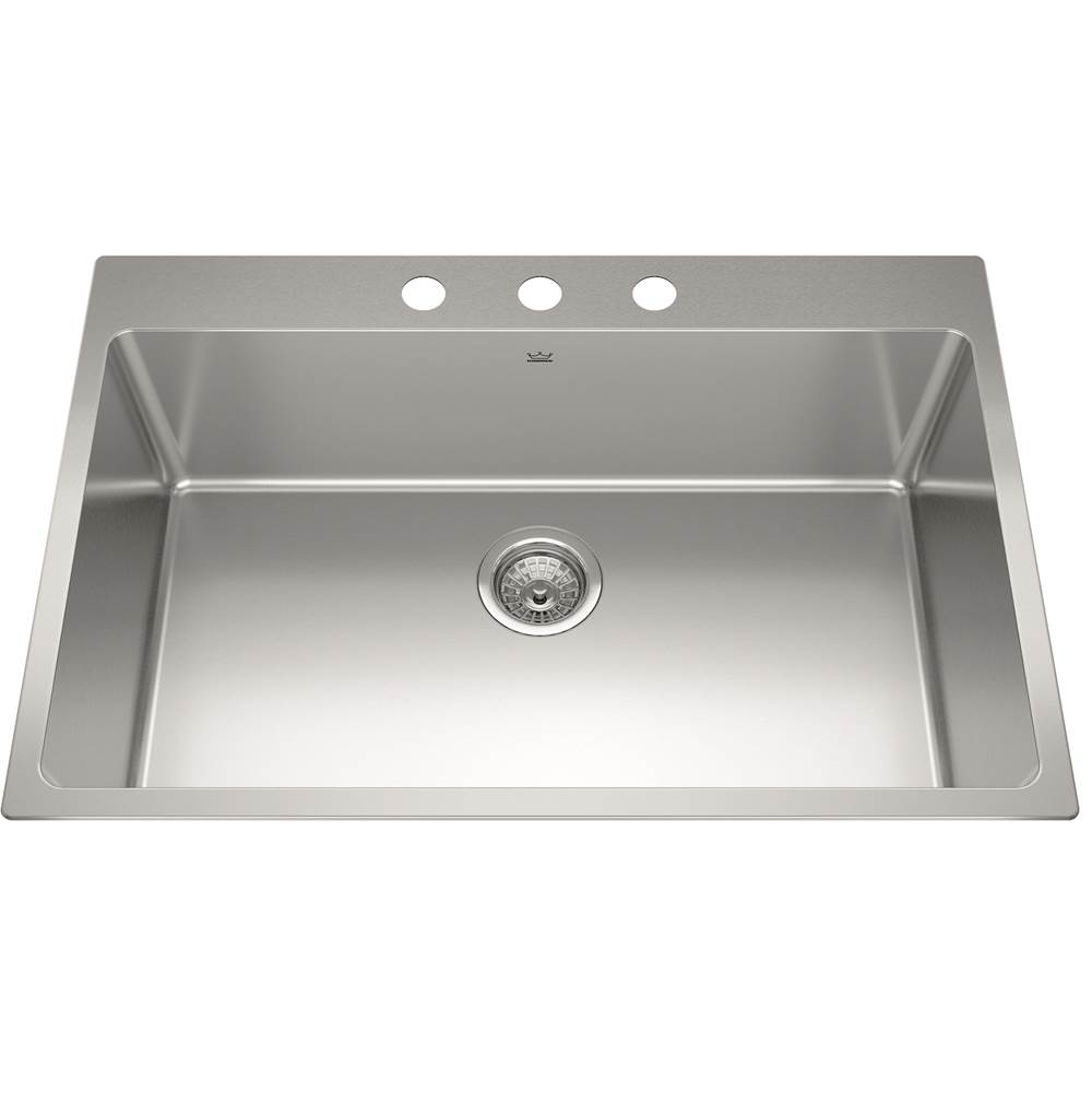 Kindred Drop In Single Bowl Sink Kitchen Sinks item BSL2131-9-3N
