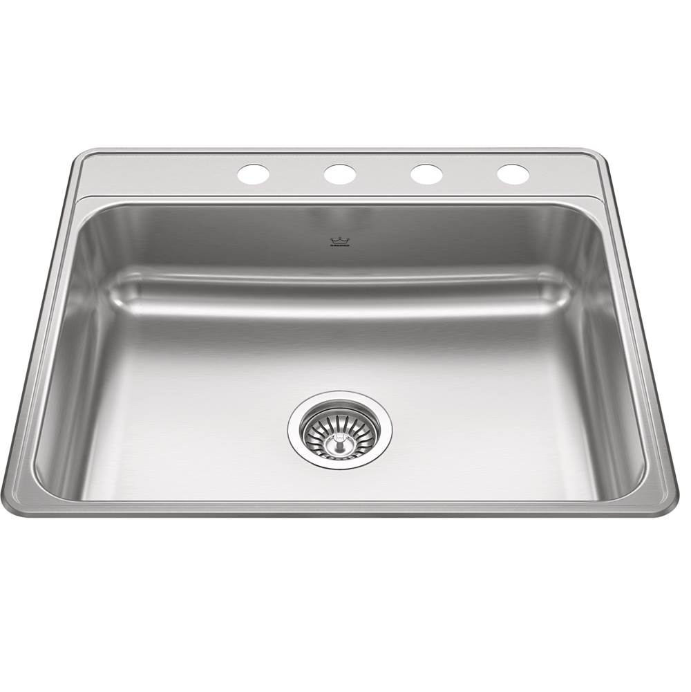 Kindred Drop In Single Bowl Sink Kitchen Sinks item CSLA2522-6-4N