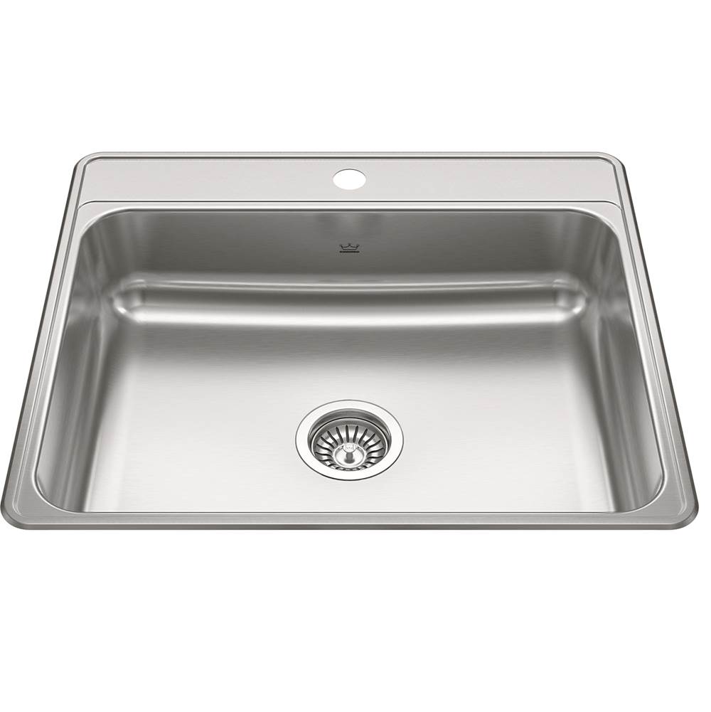 Kindred Drop In Single Bowl Sink Kitchen Sinks item CSLA2522-7-1N