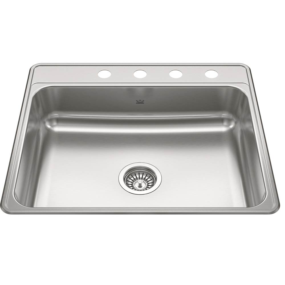 Kindred Drop In Single Bowl Sink Kitchen Sinks item CSLA2522-7-4N