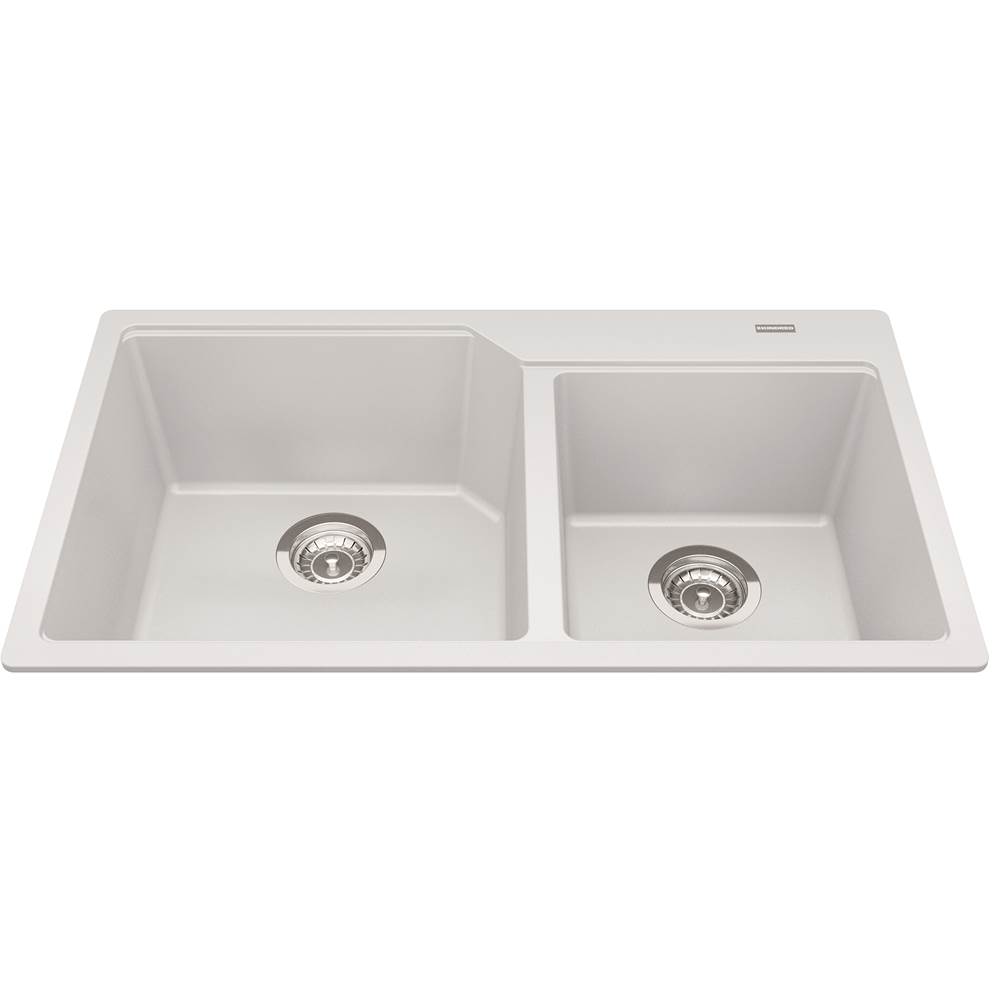 Kindred Drop In Double Bowl Sink Kitchen Sinks item MGCM2034-9PWTN
