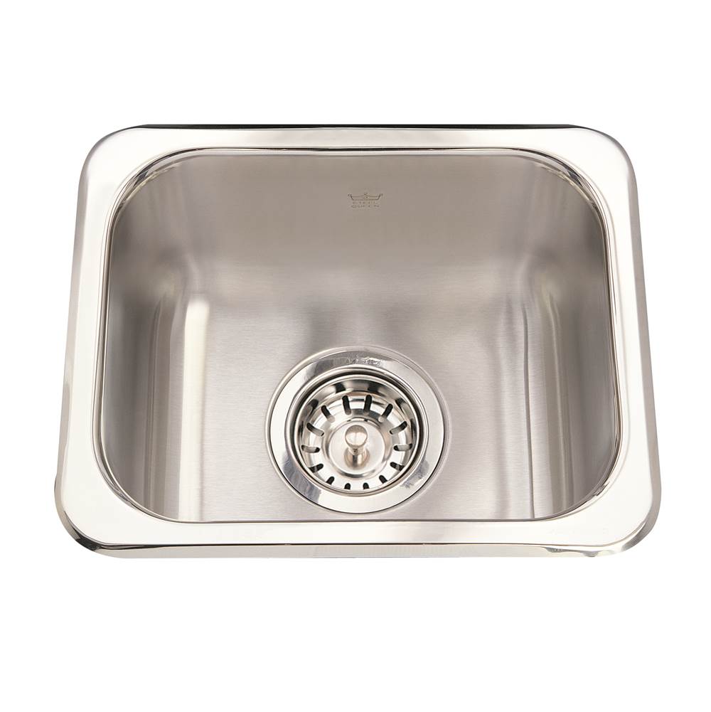 Russell HardwareKindredUtility Collection 13.63-in LR x 11.25-in FB x 6-in DP Drop In Single Bowl Stainless Steel Hospitality Sink, QS1113-6N